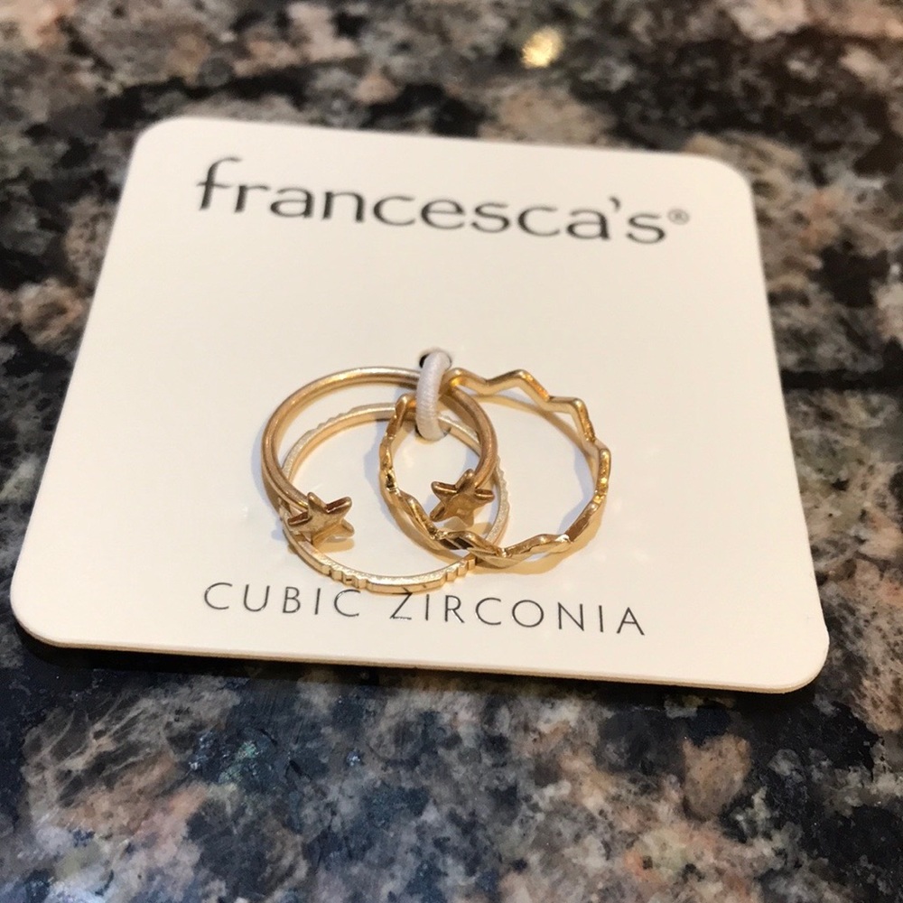 Francesca Gold Rings set of 3